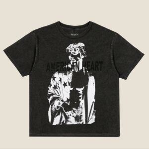 American Heart Graphic T-Shirt XXL Charcoal Black